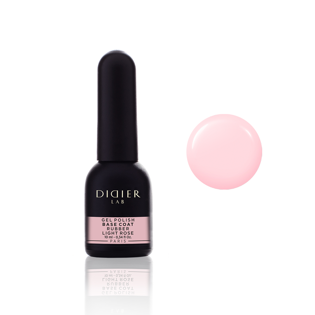 Didier Lab Gel Polish Rubber Base Coat in Light Rose 10ml