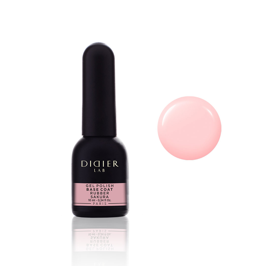 Didier Lab Gel Polish Rubber Base Coat in Sakura 10 ml