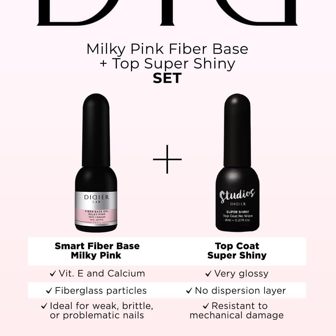 Smart Fiber Base Coat, Didier Lab, Milky Pink, 10 ml
