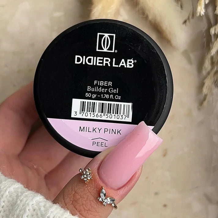 Didier Lab Fiber Builder Gel in Milky Pink 50grams (HEMA & TPO Free)