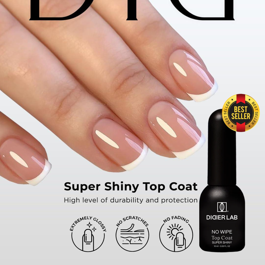 Didier Lab Top Coat No Wipe Super Shiny HEMA and TPO Free 10 ml