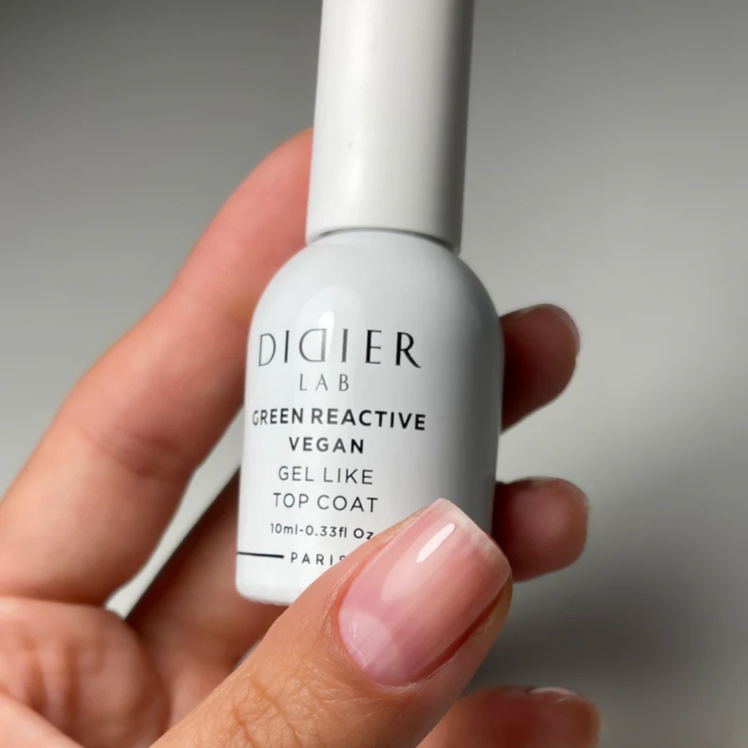 Green Reactive Vegan Gel Like Top Coat, Didier Lab, 10 ml