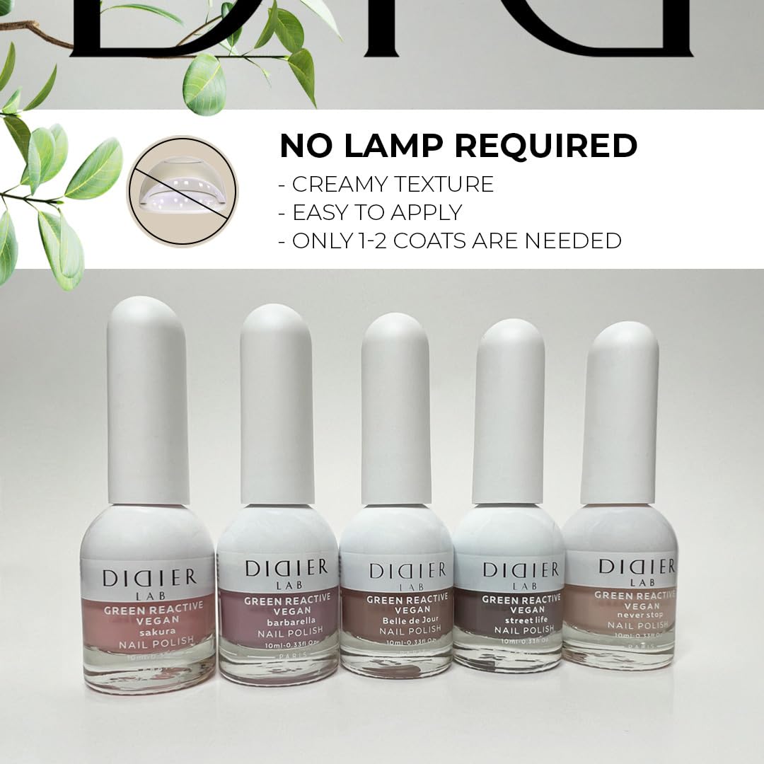 Green Reactive Vegan Nail Polish, Didier Lab, Royal, 10 ml
