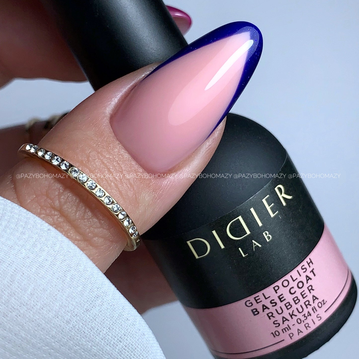 Didier Lab Gel Polish Rubber Base Coat in Sakura 10 ml
