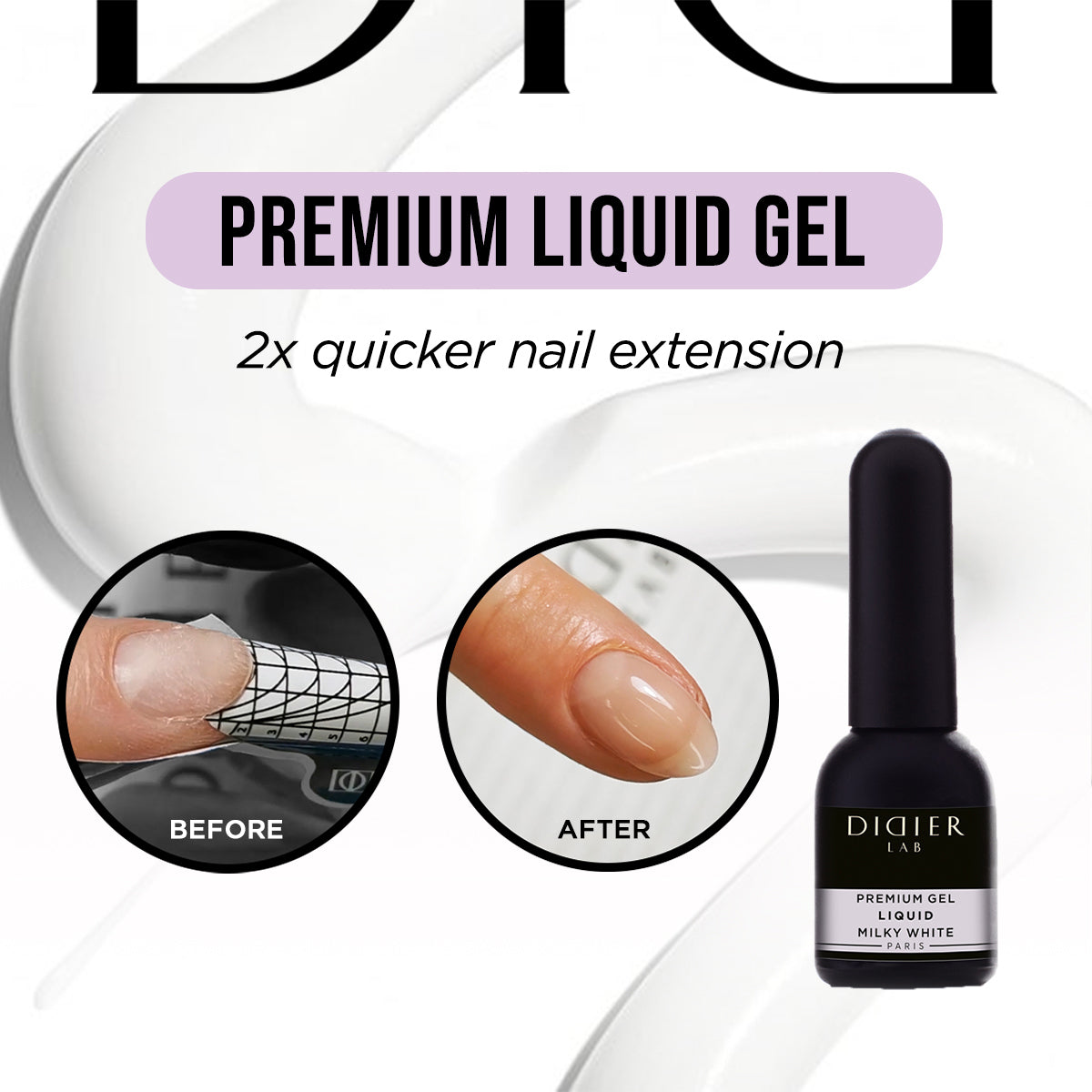 Premium Gel Liquid "Didier Lab", Glass, 10ml - LABORATOIRES DIDIER