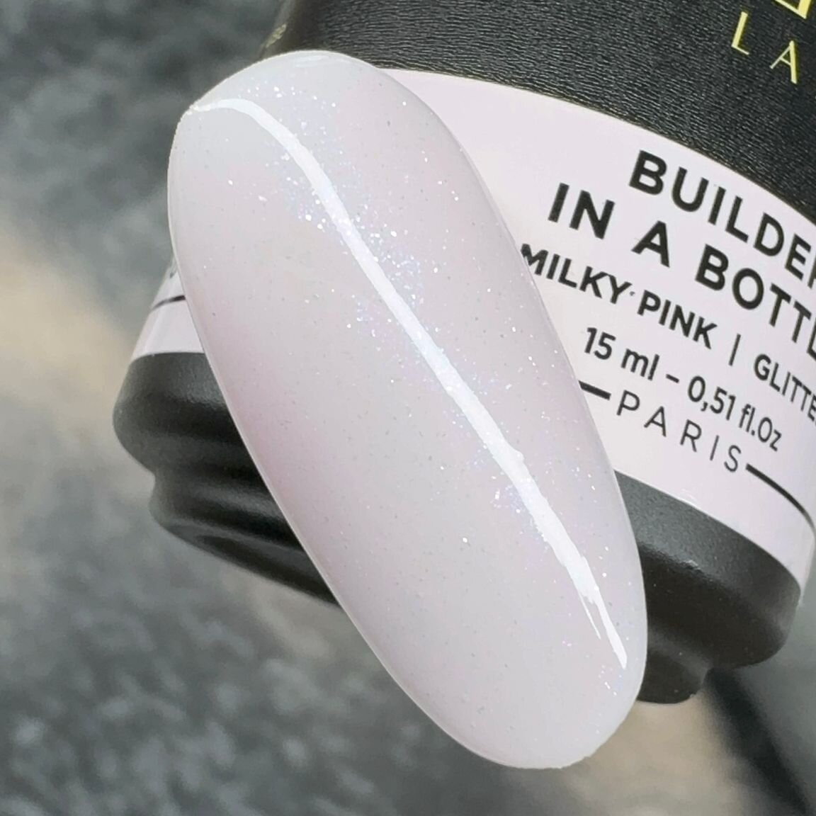 Didier Lab Builder Gel In a Bottle Milky Pink Glitter 15ml