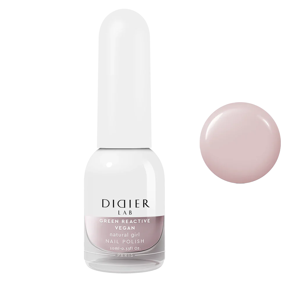 Green Reactive Vegan Nail Polish, Didier Lab, Natural Girl, 10 ml