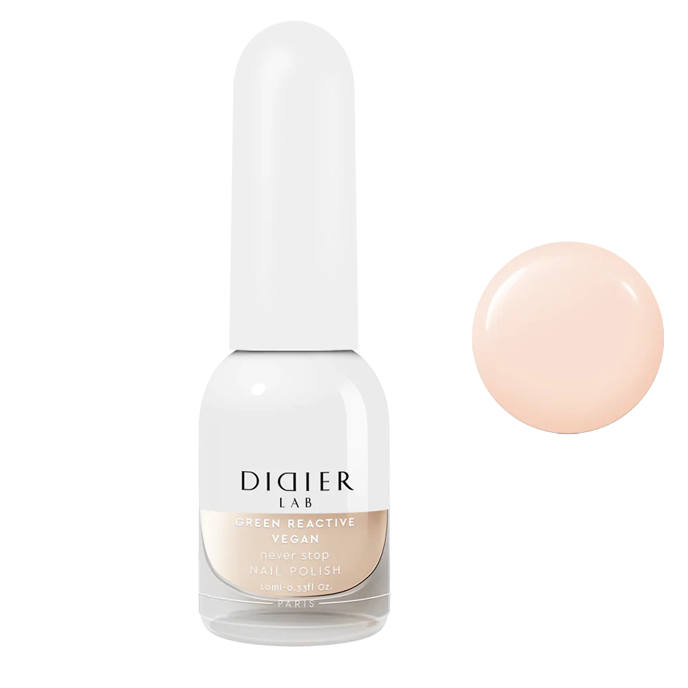 Green Reactive Vegan Nail Polish, Didier Lab, Never Stop, 10 ml