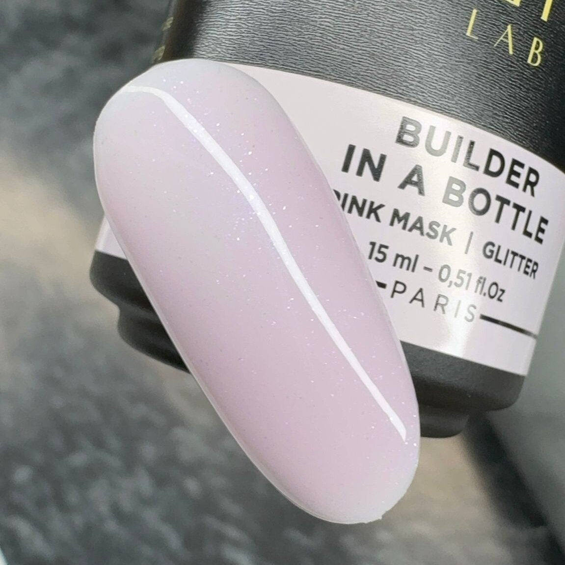 Didier Lab Builder Gel In a Bottle Pink Mask Glitter 15ml