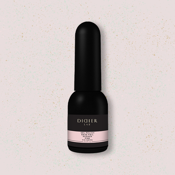 Didier Lab Gel Polish Rubber Base Coat in Foil Pink 10ml (TPO Free)
