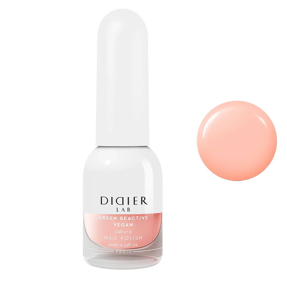 Green Reactive Vegan Nail Polish, Didier Lab, Sakura, 10 ml