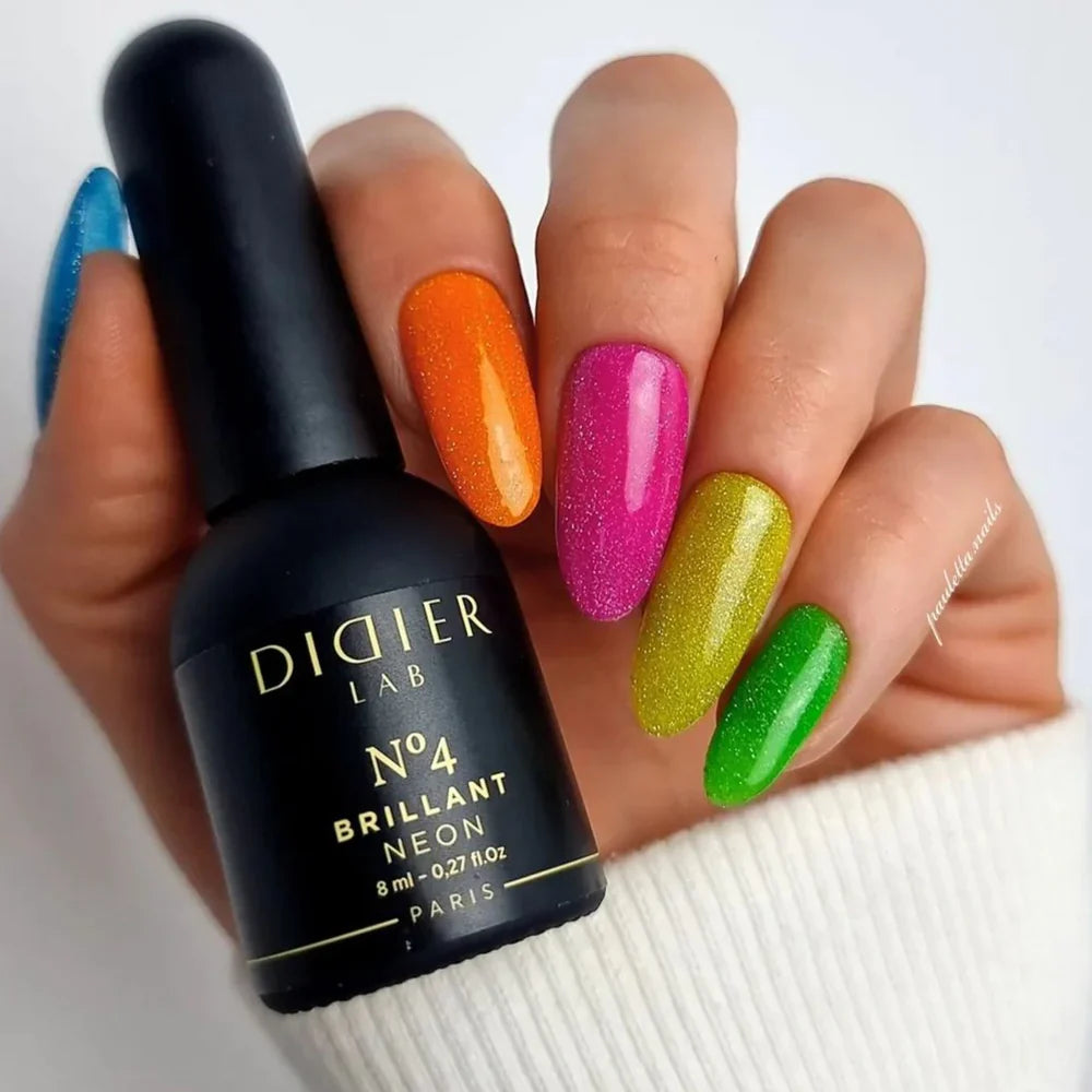 Gel Polish Brillant NEON, Didier Lab, No. 4, 8 ml (HEMA & TPO Free)