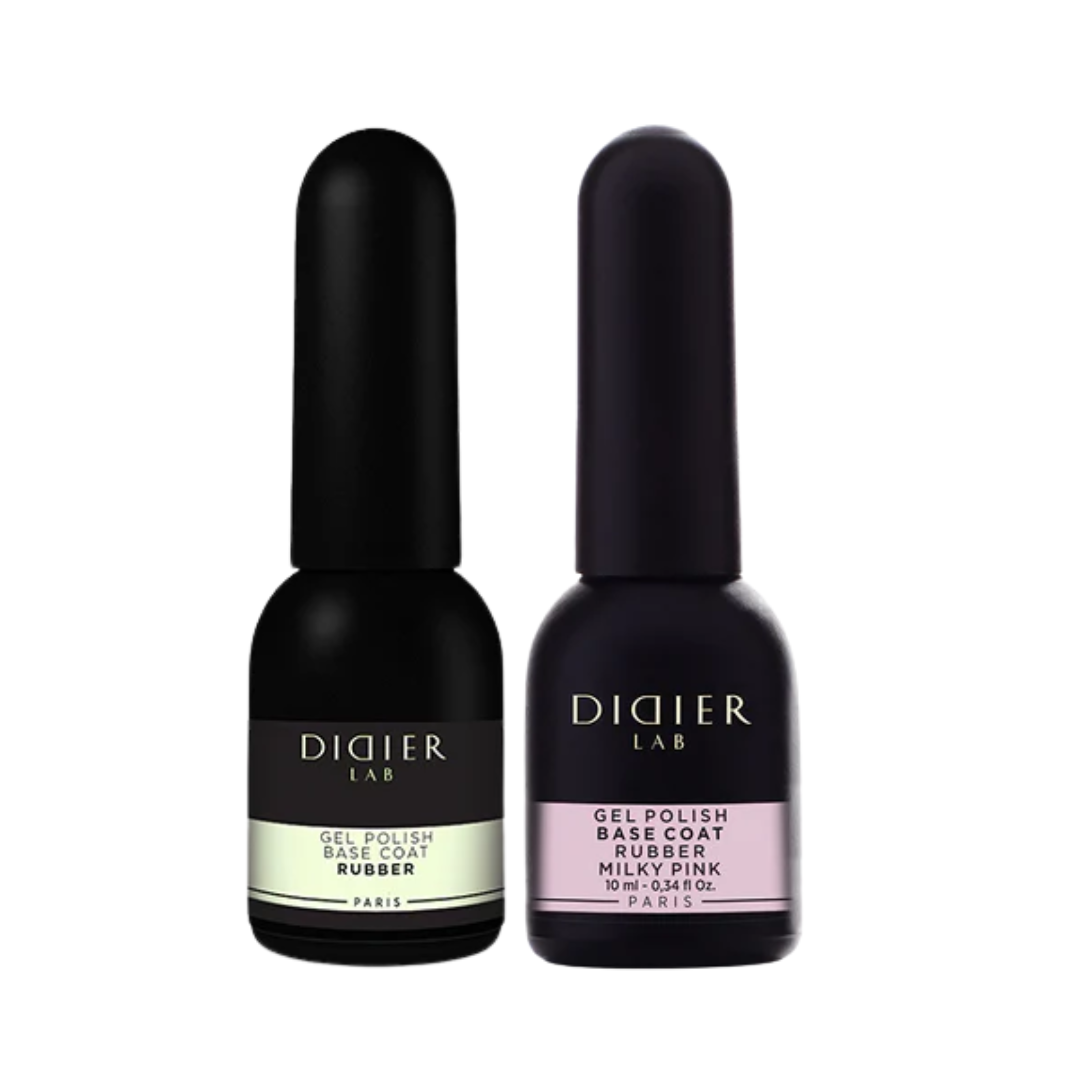 Rubber Base Manicure Set in Clear and Milky Pink