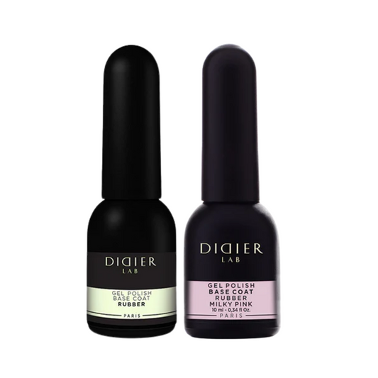 Rubber Base Manicure Set in Clear and Milky Pink