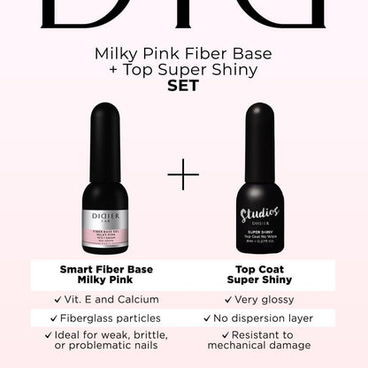 Smart Fiber Base Coat, Didier Lab, Milky Pink, 10 ml