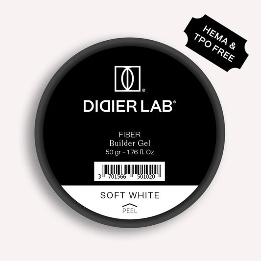 Didier Lab Fiber Builder Gel for Nail Extensions in Soft White
