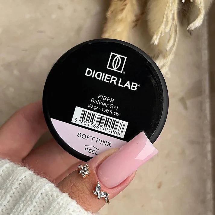 Didier Lab Fiber Builder Gel in Soft Pink 50grams (HEMA & TPO Free)