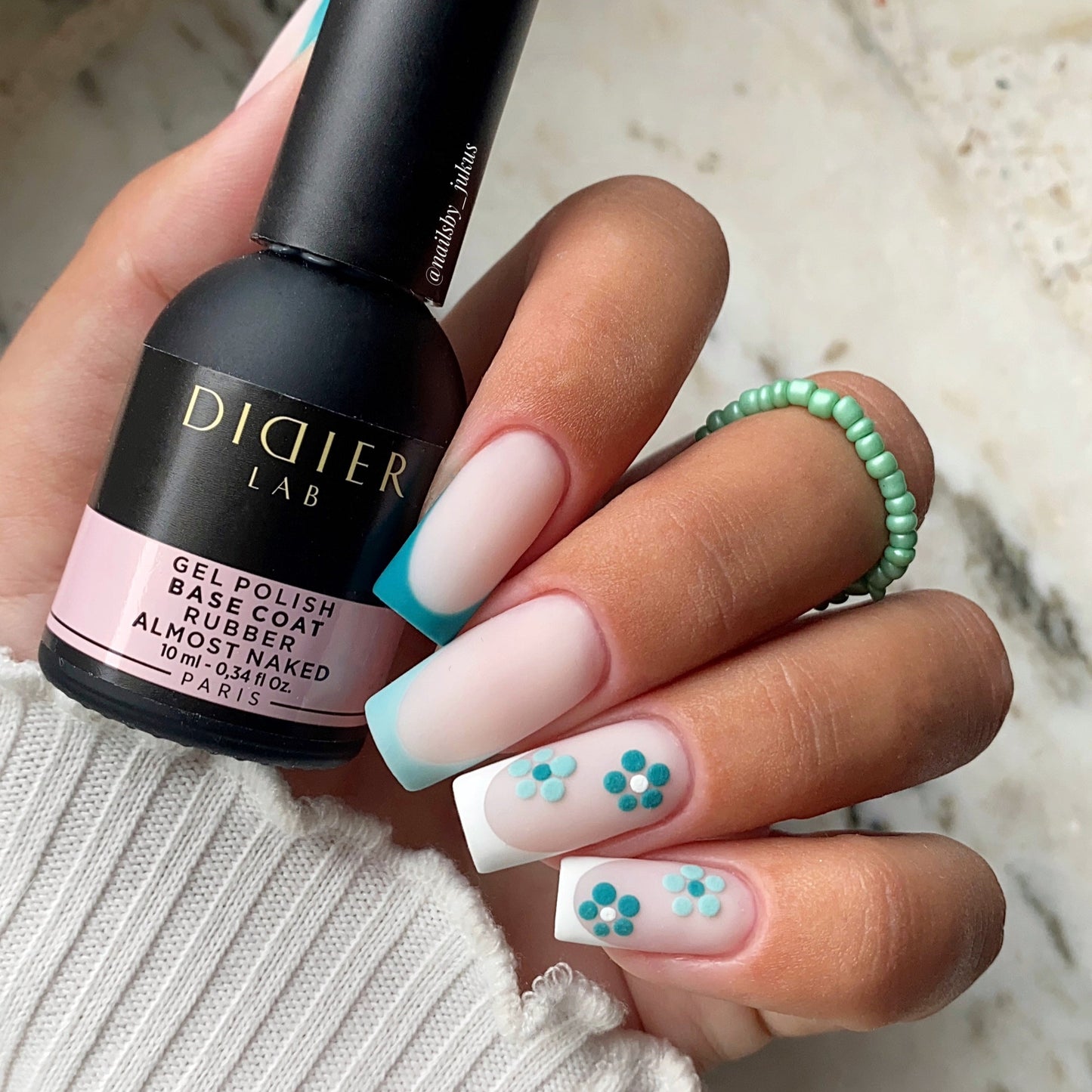 Didier Lab Gel Polish Rubber Base Coat in Almost Naked 10 ml
