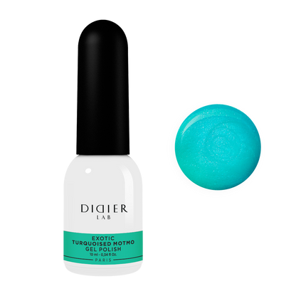 Didier Lab Gel Polish Exotic in Turquoised Motmo, 10 ml