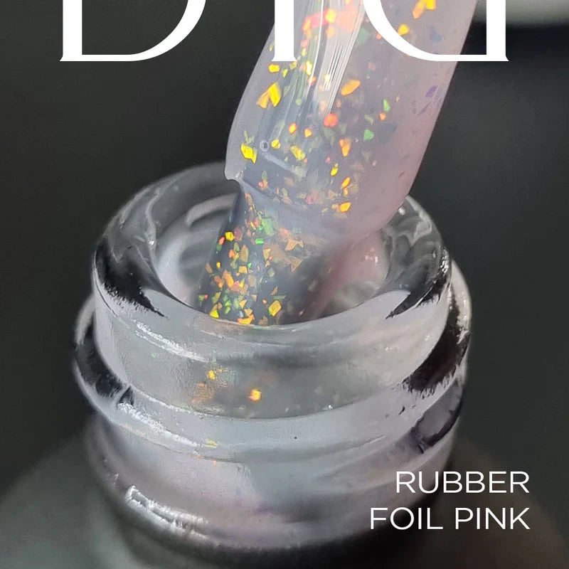 Didier Lab Gel Polish Rubber Base Coat in Foil Pink 10ml (TPO Free)