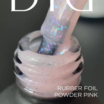 Gel Polish Rubber Base Foil Powder Pink 10 ml