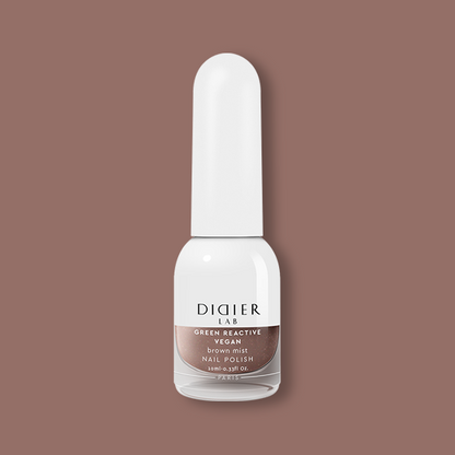 Green Reactive Vegan Nail Polish, Didier Lab, Brown Mist, 10 ml