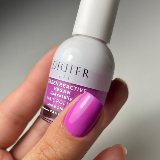 Green Reactive Vegan Nail Polish, Didier Lab, Like Totally, 10 ml
