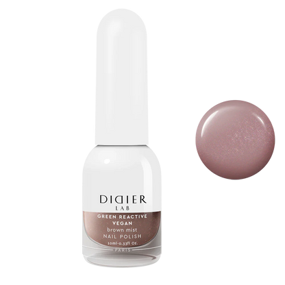 Green Reactive Vegan Nail Polish, Didier Lab, Brown Mist, 10 ml